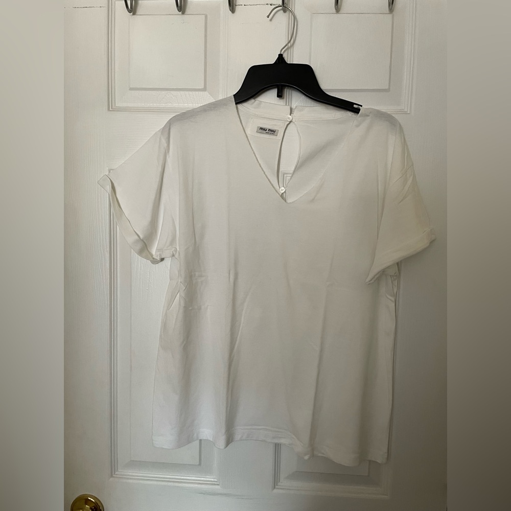 Miu Miu White Cotton Tee
